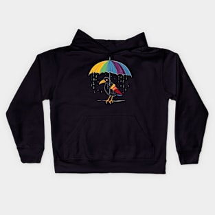 Umbrellabird Rainy Day With Umbrella Kids Hoodie